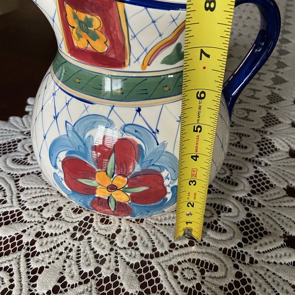 COPY of Hand Painted French Pitcher - Picture 2 of 3